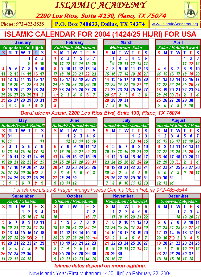 islamic calendar