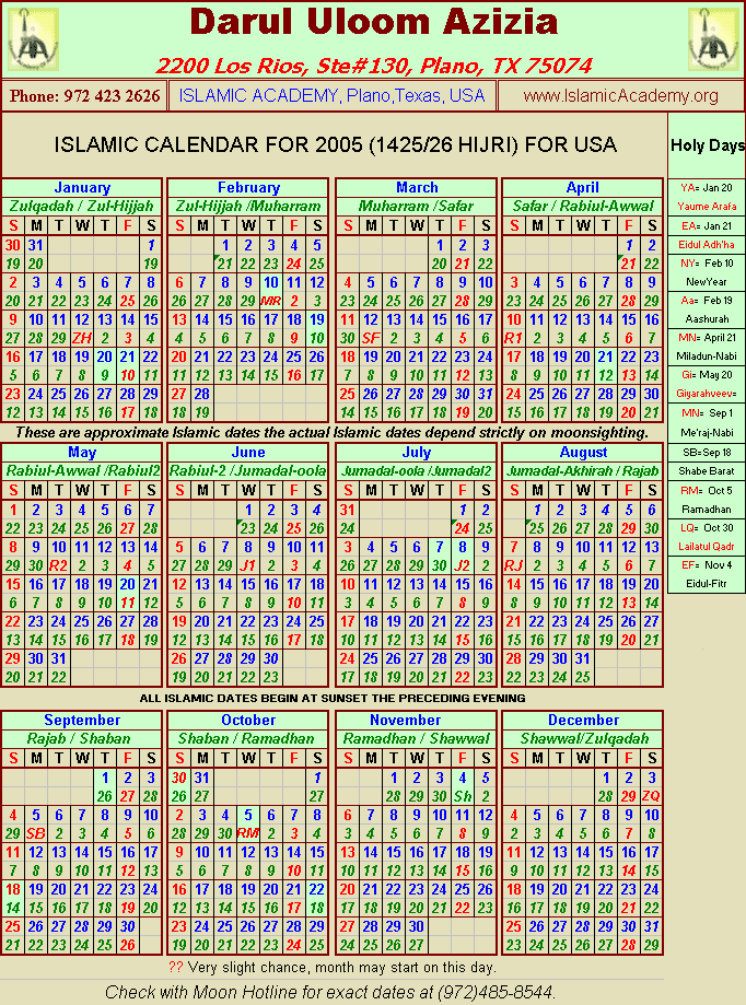 islamic calendar